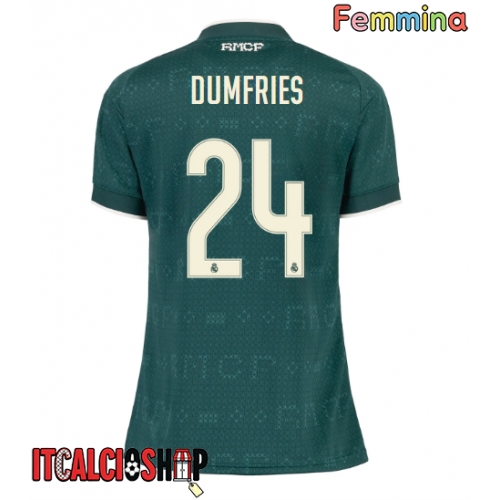 Real Madrid Denzel Dumfries #24 Seconda Maglia Femmina 2026-27 Manica Corta